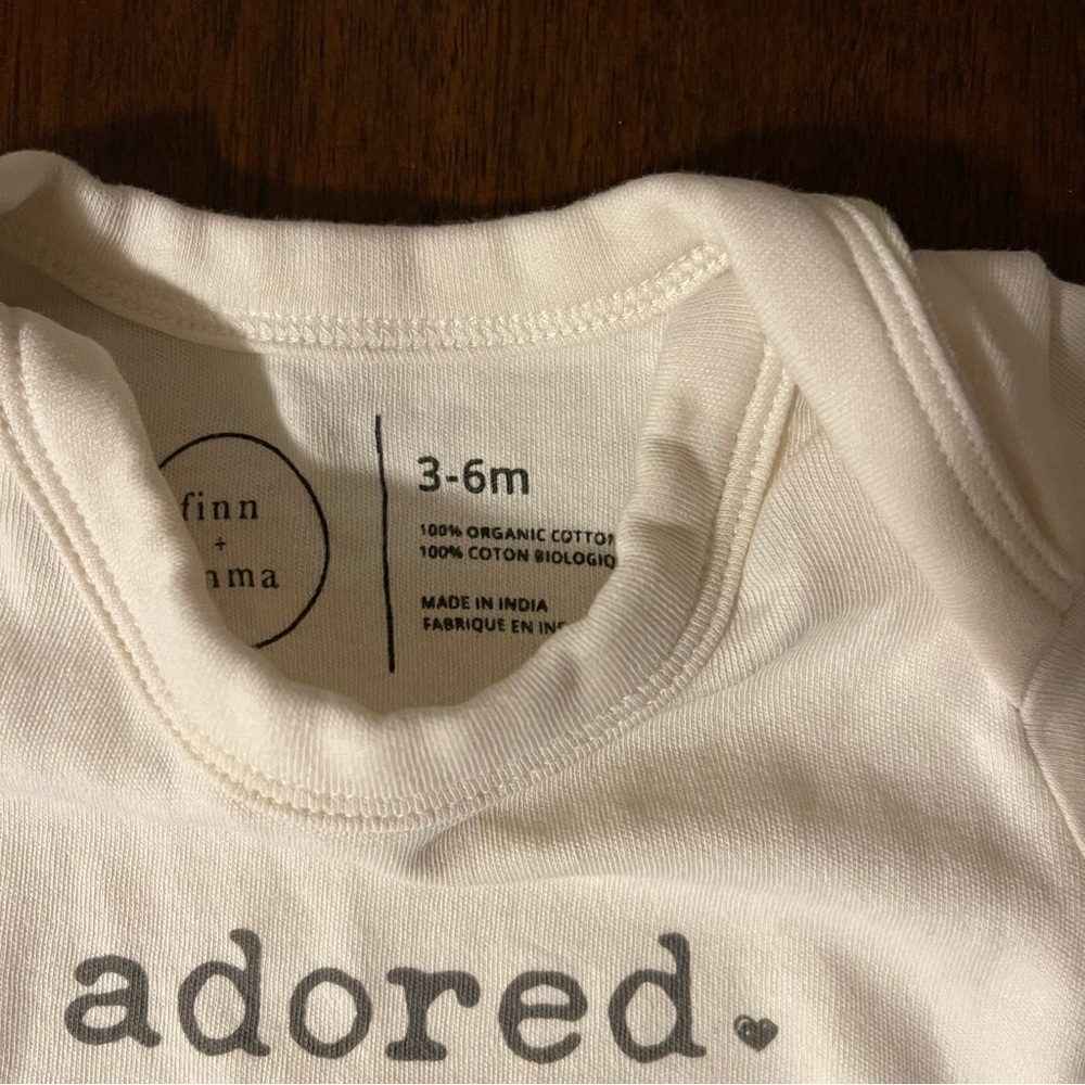 Finn + Emma | adored cream onesie | 3-6 month - Picture 3 of 3